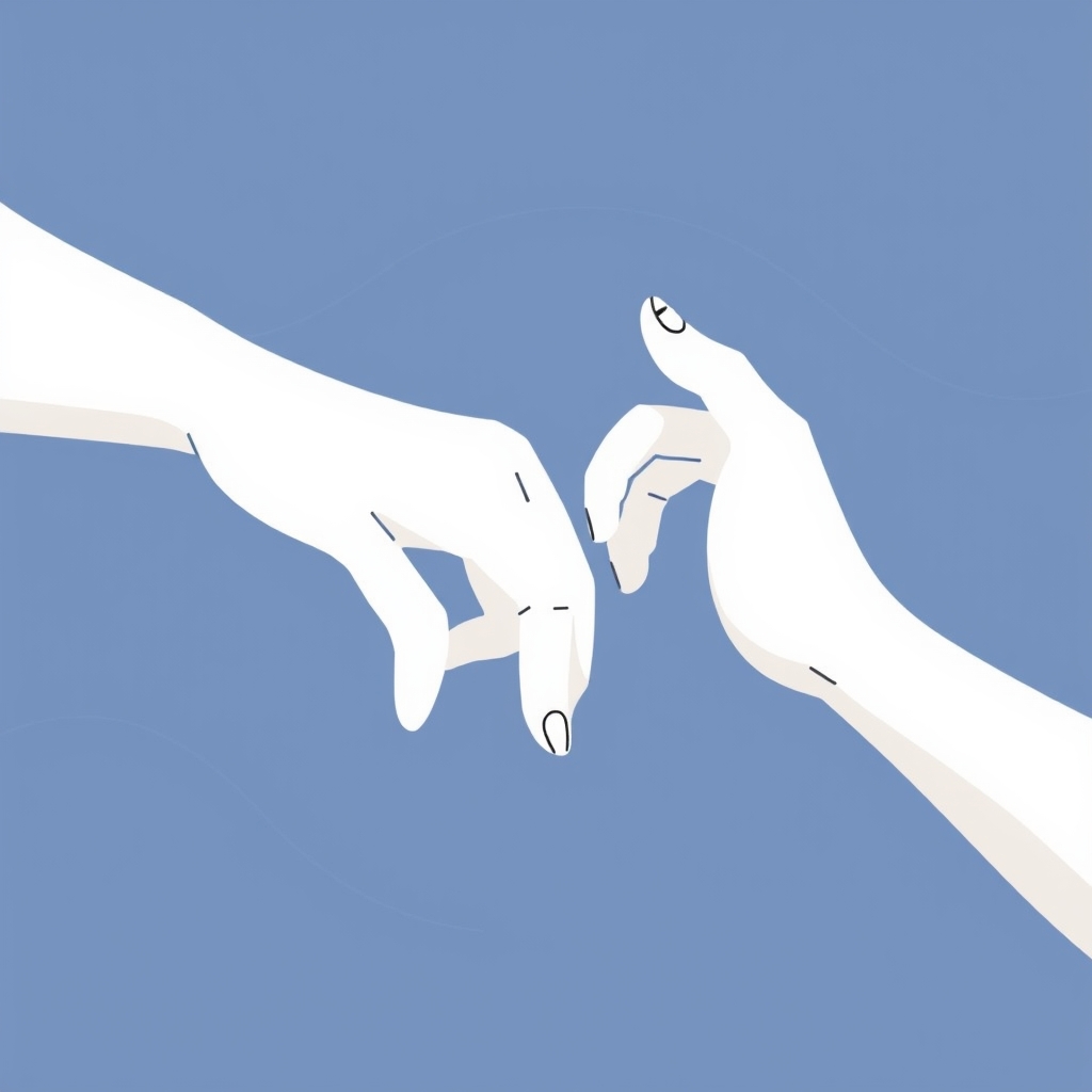 Person using sign language interpreted by AI software