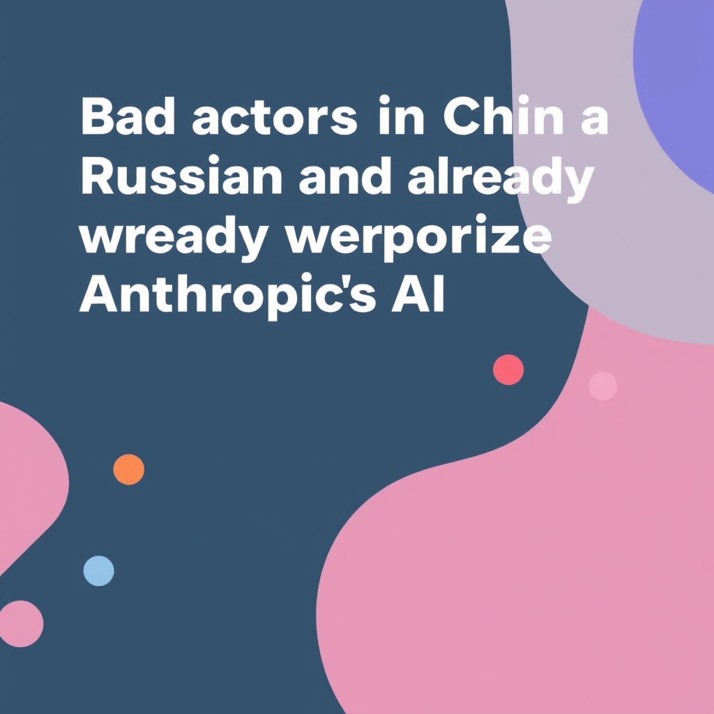 Anthropic Claude AI logo with cybersecurity threat concept