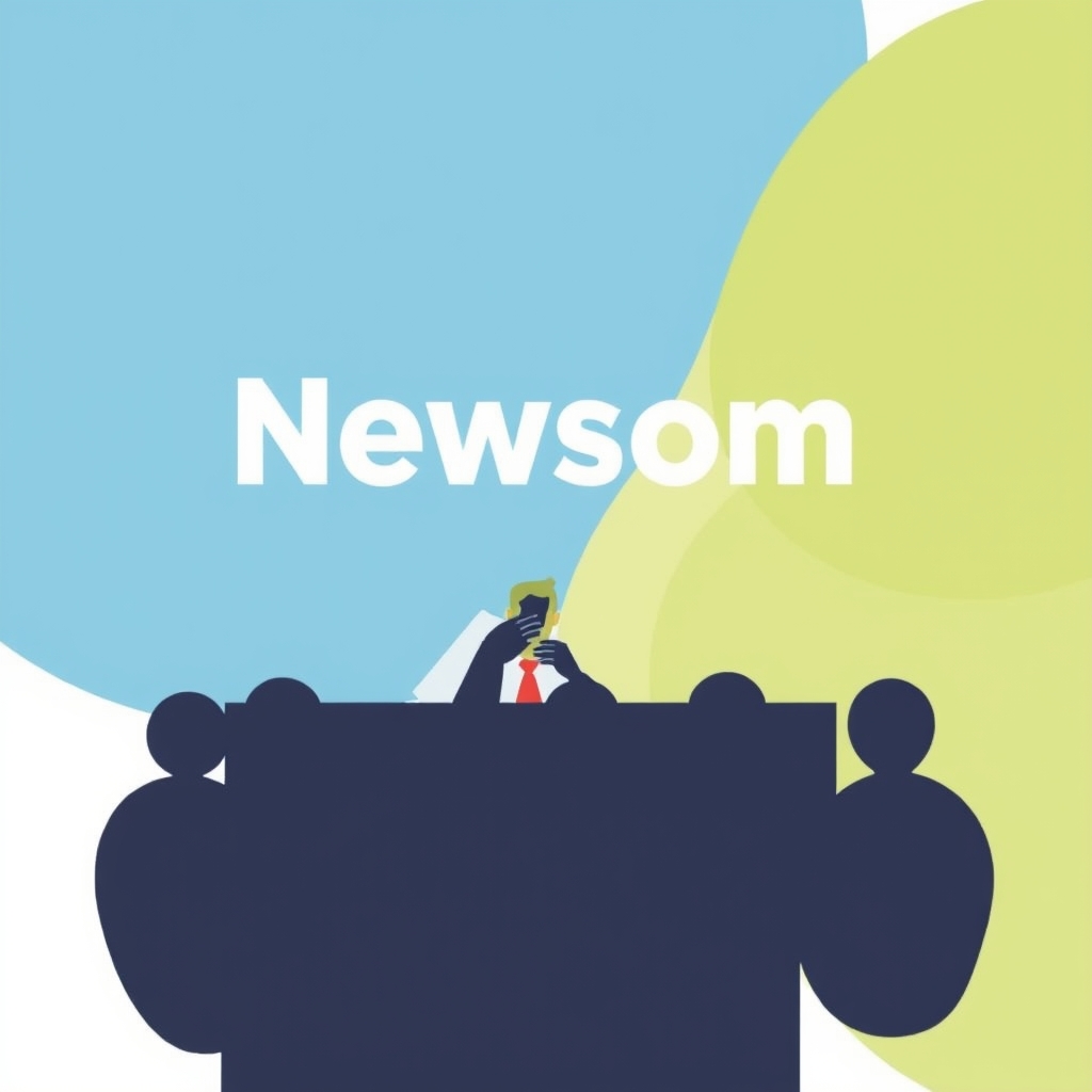 Governor Gavin Newsom at a California press briefing
