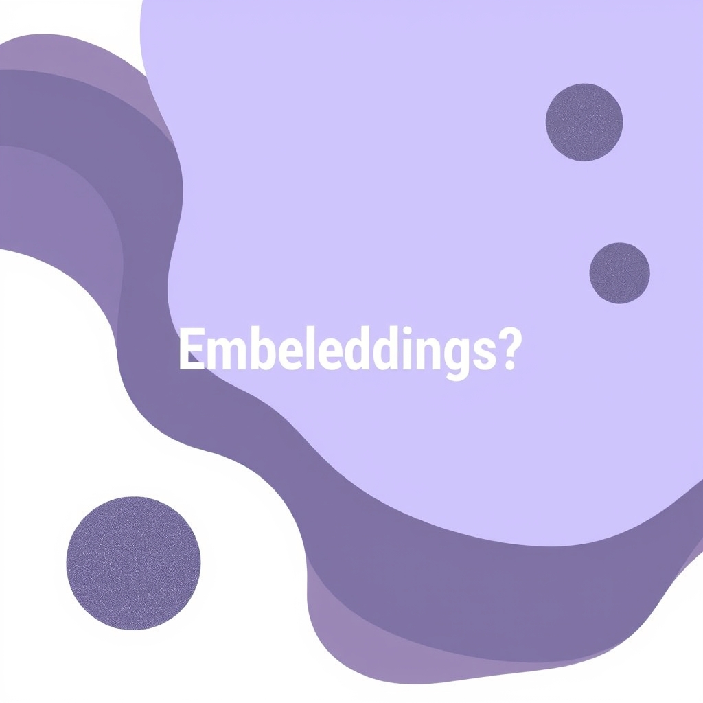 Colorful dots clustered by meaning in a 3D vector space