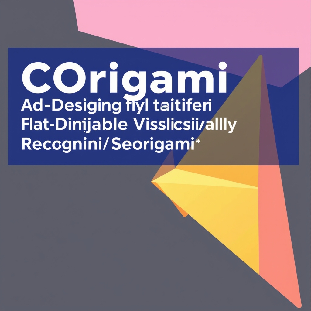 Colorful folded origami paper demonstrating geometric patterns