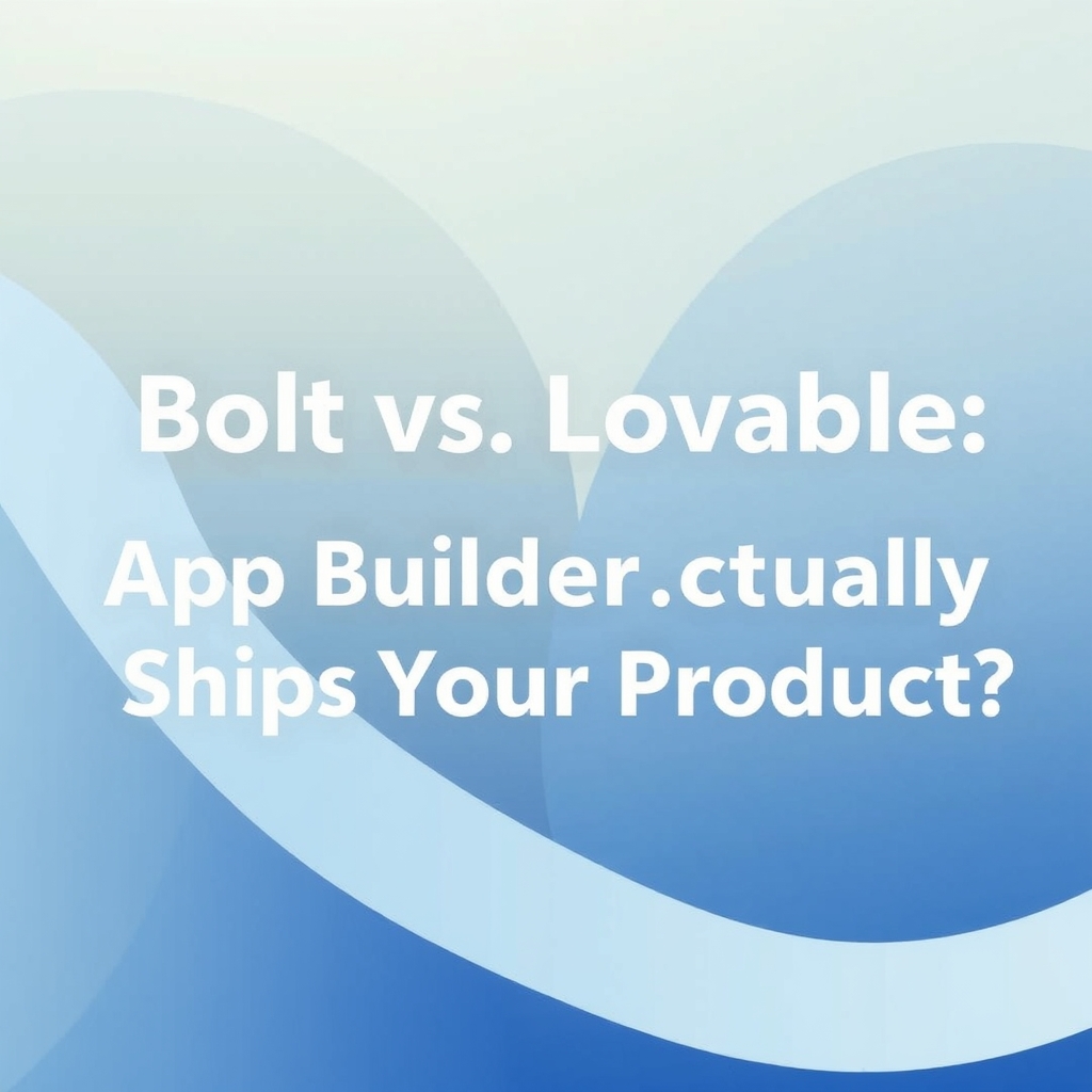 Split screen comparing Bolt and Lovable AI app builders